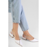  shoeberry women`s rowan white skin stone stone flat flats