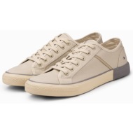  ombre classic men`s sneakers with rivets - cream