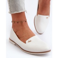  women`s flat loafers white enzla