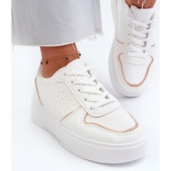  women`s platform sneakers white tessama