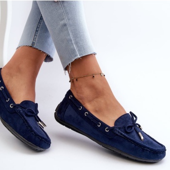 women`s suede loafers navy blue si σε προσφορά