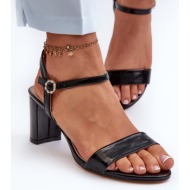  black high-heeled sandals glindra