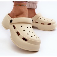  women`s foam slippers with solid soles beige danollia