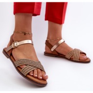  women`s flat sandals s.barski brown