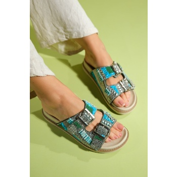 luvishoes lanso green stone double