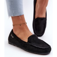  women`s loafers made of eco suede black amrutia