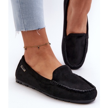 women`s loafers made of eco suede black σε προσφορά