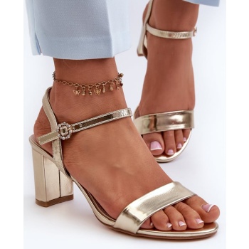 glindra high-heeled gold sandals σε προσφορά