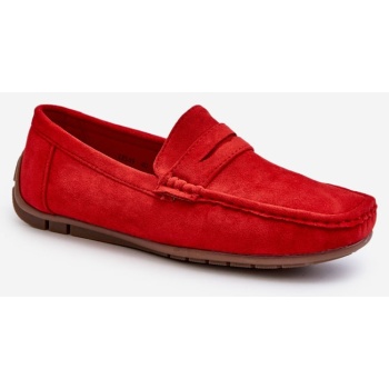 men`s red suede loafers wesley σε προσφορά