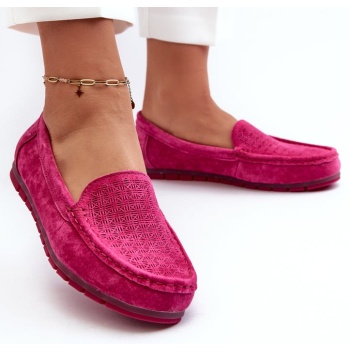 women`s suede loafers fuchsia s.barski σε προσφορά