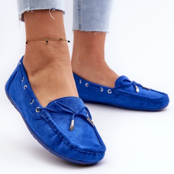 women`s suede loafers blue si passione σε προσφορά