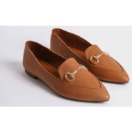  capone outfitters women`s genuine leather pointed toe buckled flats