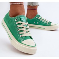  women`s low-top sneakers big star green