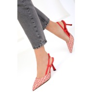 soho women`s red classic heeled shoes 19027