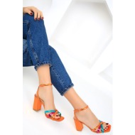  soho orange-multi women`s classic heeled shoes 18927