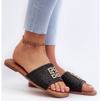 women`s flat slippers with braid and σε προσφορά
