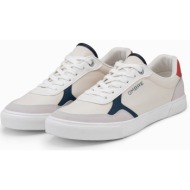  ombre men`s shoes sneakers with colorful accents - white