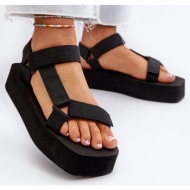  women`s platform sandals black edireda