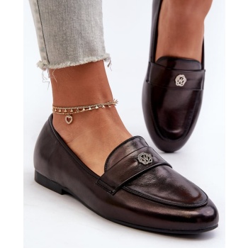 women`s flat-heeled loafers black σε προσφορά