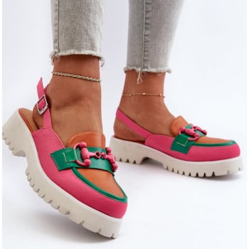 women`s flat-heeled sandals with orange σε προσφορά