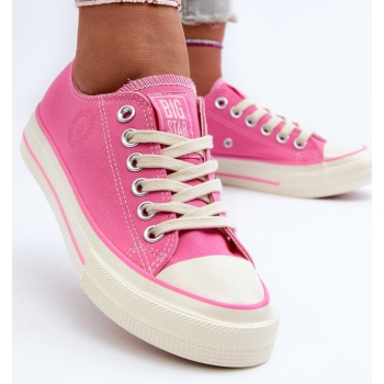 women`s low-top sneakers big star pink σε προσφορά