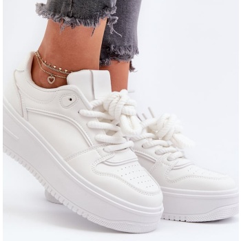women`s sneakers on eco leather white σε προσφορά