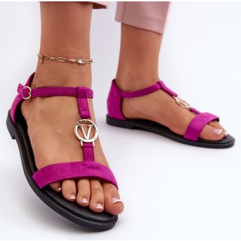 women`s flat sandals with gold trim σε προσφορά