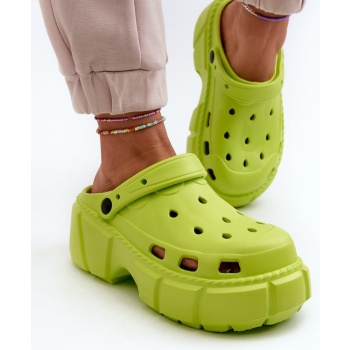 women`s foam slippers with solid lime σε προσφορά