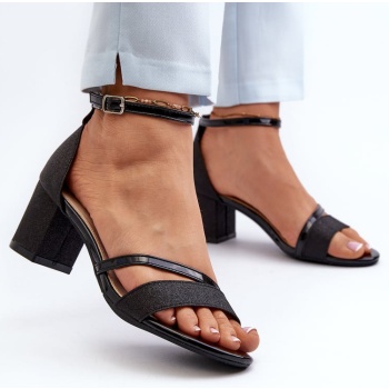 shimmering women`s low heeled sandals σε προσφορά