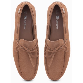 ombre men`s moccasin leather shoes with σε προσφορά