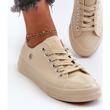 classic women`s sneakers big star beige σε προσφορά