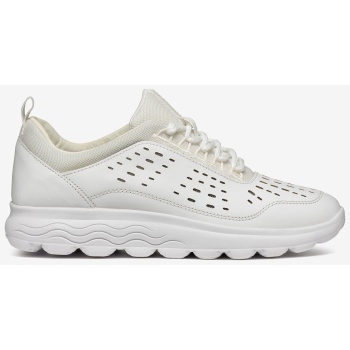 white women`s leather sneakers geox