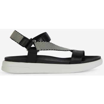 black women`s leather sandals geox xand