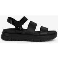  black women`s leather sandals geox xand