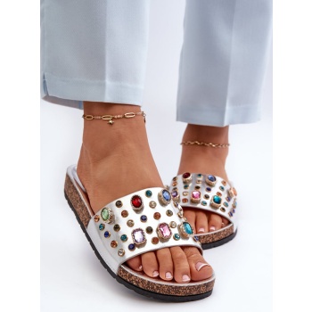 women`s slippers with s.barski silver σε προσφορά