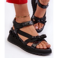  women`s sandals with bow d&a black