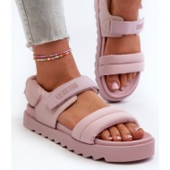  women`s big star platform sandals - pink