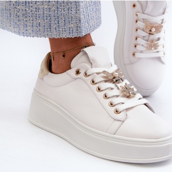 women`s leather platform sneakers with σε προσφορά