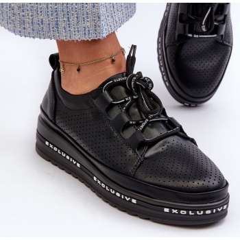 women`s leather platform shoes s.barski σε προσφορά