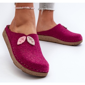 inblu fuchsia women`s felt slippers σε προσφορά