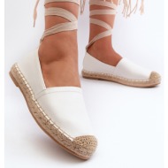  knotted espadrilles made of eco leather white ismanne