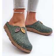  inblu women`s felt slippers green