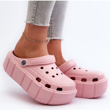 women`s foam slippers on pink platform σε προσφορά