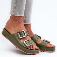  women`s smooth slides zaxy dark green