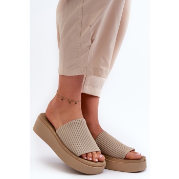 women`s platform slippers sergio leone σε προσφορά