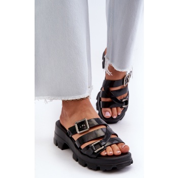 women`s low-heeled slippers zaxy black σε προσφορά