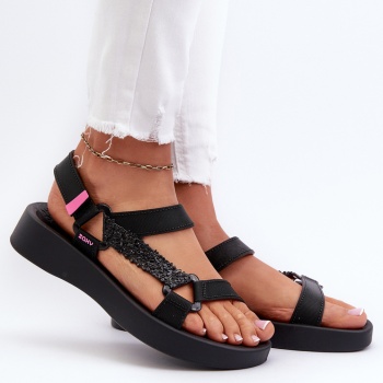 velcro sandals zaxy black σε προσφορά