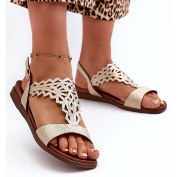 sergio leone women`s flat sandals, gold σε προσφορά