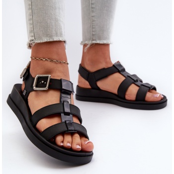 women`s smooth sandals zaxy black σε προσφορά