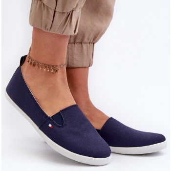 women`s slip-on sneakers, navy blue σε προσφορά